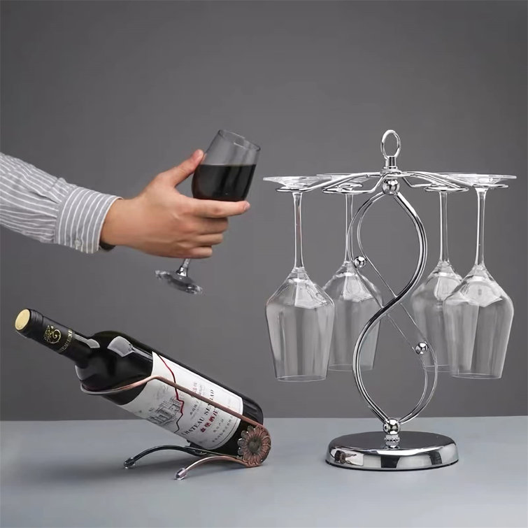 Fairmont Park Tabletop Wine Glass Rack 6 Wine Glasses Holder Storage Freestanding Stemware Organizer Upside Down Hanging Wine Goblets Display Decorative Countertop Frame Drying System Wayfair.ie